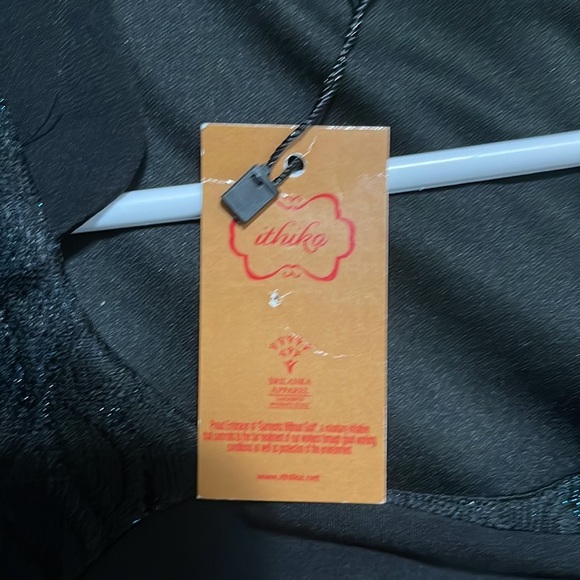 Ithica Dress with turquoise coloring at bottom hem and shoulder area, Size 8 - Picture 5 of 11